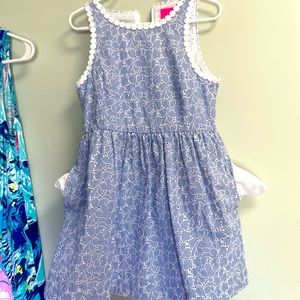 Girls Mini Tori dress Lilly Pulitzer size 7 blue